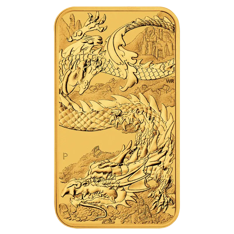 1 oz Drago d'oro rettangolare | 2023